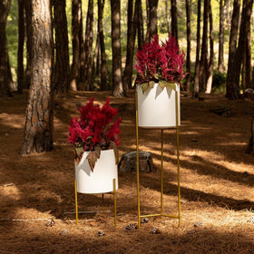 Pflanzständer LIFT + HORTENSIA 30 Weiß
