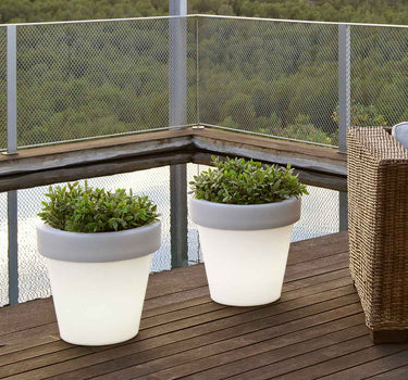 RUNDE BLUMENTOPF MAGNOLIA 45 CM LICHT