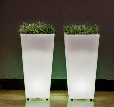 BLUMENKASTEN QUADRATISCH MIT LICHT MELISA 30