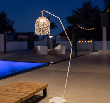 Kabellose weiße Stehleuchte SANTORINI