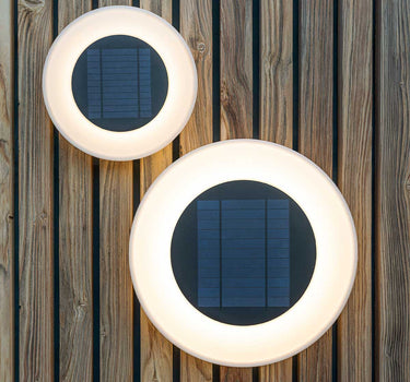 WALLY DISK runde Wandleuchte mit Solarladung