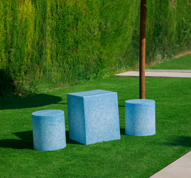 CIRCOOLAR  Runder Hocker in Farbe Tafy 38  Recyceltes Material